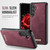 Samsung Galaxy S24 FE 5G CaseMe C69 Series Magnetic Vegan Leather Back Phone Case - Red