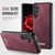 Samsung Galaxy S25 / S24 5G CaseMe C69 Series Magnetic Vegan Leather Back Phone Case - Red