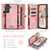 Samsung Galaxy S25 FE / S26 FE 5G CaseMe 008 Detachable Multifunctional Leather Phone Case - Pink