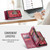 Samsung Galaxy S25 FE / S26 FE 5G CaseMe 008 Detachable Multifunctional Leather Phone Case - Wine Red