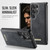 Samsung Galaxy S25 Ultra 5G CaseMe C69 Series Magnetic Vegan Leather Back Phone Case - Black