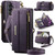 Samsung Galaxy S26 5G CaseMe C39 RFID Blocking Zipper Wallet Leather Phone Case with Crossbody Strap - Purple