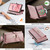 Samsung Galaxy S26+ 5G CaseMe C39 RFID Blocking Zipper Wallet Leather Phone Case with Crossbody Strap - Pink