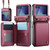 Samsung Galaxy Z Flip8 5G CaseMe C22 Card Slots Holder RFID Anti-theft Phone Case - Red