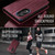 Samsung Galaxy Z Fold8 5G CaseMe 033 Calf Leather Lining Microfibre RFID Blocking Phone Case - Red