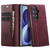 Samsung Galaxy Z Fold8 Ultra 5G CaseMe 033 Calf Leather Lining Microfibre RFID Blocking Phone Case - Red