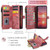Samsung Galaxy Z Fold8 Ultra 5G CaseMe C30 Card Slots Zipper Wallet Leather Phone Case - Red
