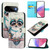 Google Pixel 11 / Pixel 11 Pro 3D Painting Horizontal Flip Leather Phone Case - Grey Owl