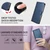 Google Pixel 11 / Pixel 11 Pro BETOPNICE Pearlescent RFID Vegan Leather Phone Case with Strap - Blue