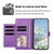 Google Pixel 11 / Pixel 11 Pro Butterfly Flower Zipper Wallet Vegan Leather Phone Case with Strap - Purple