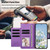 Google Pixel 11 / Pixel 11 Pro Butterfly Flower Zipper Wallet Vegan Leather Phone Case with Strap - Purple