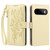 Google Pixel 11 / Pixel 11 Pro Butterfly Flower Zipper Wallet Vegan Leather Phone Case with Strap - Yellow