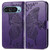 Google Pixel 11 / Pixel 11 Pro Butterfly Love Flower Embossed Leather Phone Case - Purple