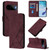 Google Pixel 11 / Pixel 11 Pro Crossbody 3D Embossed Flip Leather Phone Case - Wine Red
