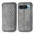 Google Pixel 11 / Pixel 11 Pro Cubic Grid Pressed Magnetic Leather Phone Case - Gray