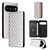 Google Pixel 11 / Pixel 11 Pro Cubic Grid Texture Flip Leather Phone Case - Silver