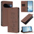 Google Pixel 11 / Pixel 11 Pro Cute Cats Embossed Magnetic RFID Vegan Leather Phone Case - Brown