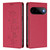 Google Pixel 11 / Pixel 11 Pro Cute Cats Embossed Magnetic RFID Vegan Leather Phone Case - Red