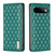 Google Pixel 11 / Pixel 11 Pro Diamond Lattice Magnetic Leather Flip Phone Case - Green