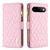 Google Pixel 11 / Pixel 11 Pro Diamond Lattice Zipper Wallet Leather Flip Phone Case - Pink