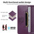 Google Pixel 11 / Pixel 11 Pro Dierfeng Splicing Strong Magnetic RFID Vegan Leather Phone Case - Purple