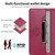 Google Pixel 11 / Pixel 11 Pro Dierfeng Splicing Strong Magnetic RFID Vegan Leather Phone Case - Red