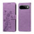 Google Pixel 11 / Pixel 11 Pro Embossed Butterfly Flowers Leather Phone Case - Purple