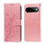 Google Pixel 11 / Pixel 11 Pro Embossed Butterfly Flowers Leather Phone Case - Rose Gold