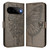 Google Pixel 11 / Pixel 11 Pro Embossed Butterfly Leather Phone Case - Grey