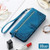 Google Pixel 11 / Pixel 11 Pro Embossed Flower Zipper Leather Phone Case - Blue
