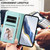 Google Pixel 11 / Pixel 11 Pro Embossed Heart Cat Leather Phone Case with Hand Strap - Mint Green
