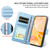 Google Pixel 11 / Pixel 11 Pro Embossed Heart Dog RFID Blocking Wallet Leather Phone Case - Sky Blue