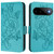 Google Pixel 11 / Pixel 11 Pro Embossed Rose RFID Anti-theft Leather Phone Case - Light Blue