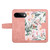 Google Pixel 11 / Pixel 11 Pro Floral Pattern Leather Phone Case with Lanyard - Pink