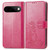 Google Pixel 11 / Pixel 11 Pro Four-leaf Clasp Embossed Buckle Leather Phone Case - Rose