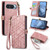 Google Pixel 11 / Pixel 11 Pro Geometric Zipper Wallet Side Buckle Leather Phone Case - Pink