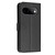 Google Pixel 11 / Pixel 11 Pro Glitter Butterfly Zipper Vegan Leather Phone Case with Wrist Strap - Black
