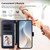 Google Pixel 11 / Pixel 11 Pro Happy Heart Pattern Magnetic Closure Vegan Leather Phone Case with Wrist Strap - Blue
