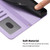 Google Pixel 11 / Pixel 11 Pro Happy Heart Pattern Magnetic Closure Vegan Leather Phone Case with Wrist Strap - Light Purple