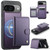 Google Pixel 11 / Pixel 11 Pro JEEHOOD J09 Buckle Card Bag MagSafe Magnetic Style RFID Leather Phone Case - Purple
