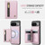 Google Pixel 11 / Pixel 11 Pro JEEHOOD J12 Exquisite RFID MagSafe Zipper Card Bag Phone Case - Pink