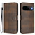 Google Pixel 11 / Pixel 11 Pro Line Splicing Buckle Retro Leather Phone Case - Brown