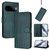 Google Pixel 11 / Pixel 11 Pro Line Splicing Buckle Retro Leather Phone Case - Dark Green