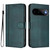 Google Pixel 11 / Pixel 11 Pro Line Splicing Buckle Retro Leather Phone Case - Dark Green