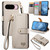Google Pixel 11 / Pixel 11 Pro Love Zipper Lanyard Leather Phone Case - Gray