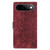 Google Pixel 11 / Pixel 11 Pro Mandala Embossed Retro Frosted Leather Phone Case - Red