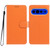 Google Pixel 11 / Pixel 11 Pro Mirrored Buckle Vegan Leather Phone Case with Small Black Cord - Orange