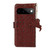 Google Pixel 11 / Pixel 11 Pro Ostrich Pattern Genuine Leather RFID Phone Case - Coffee