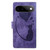 Google Pixel 11 / Pixel 11 Pro Pen Heart Cat Embossed Leather Phone Case - Purple