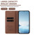 Google Pixel 11 / Pixel 11 Pro Peony Embossed Magnetic RFID Vegan Leather Phone Case - Brown